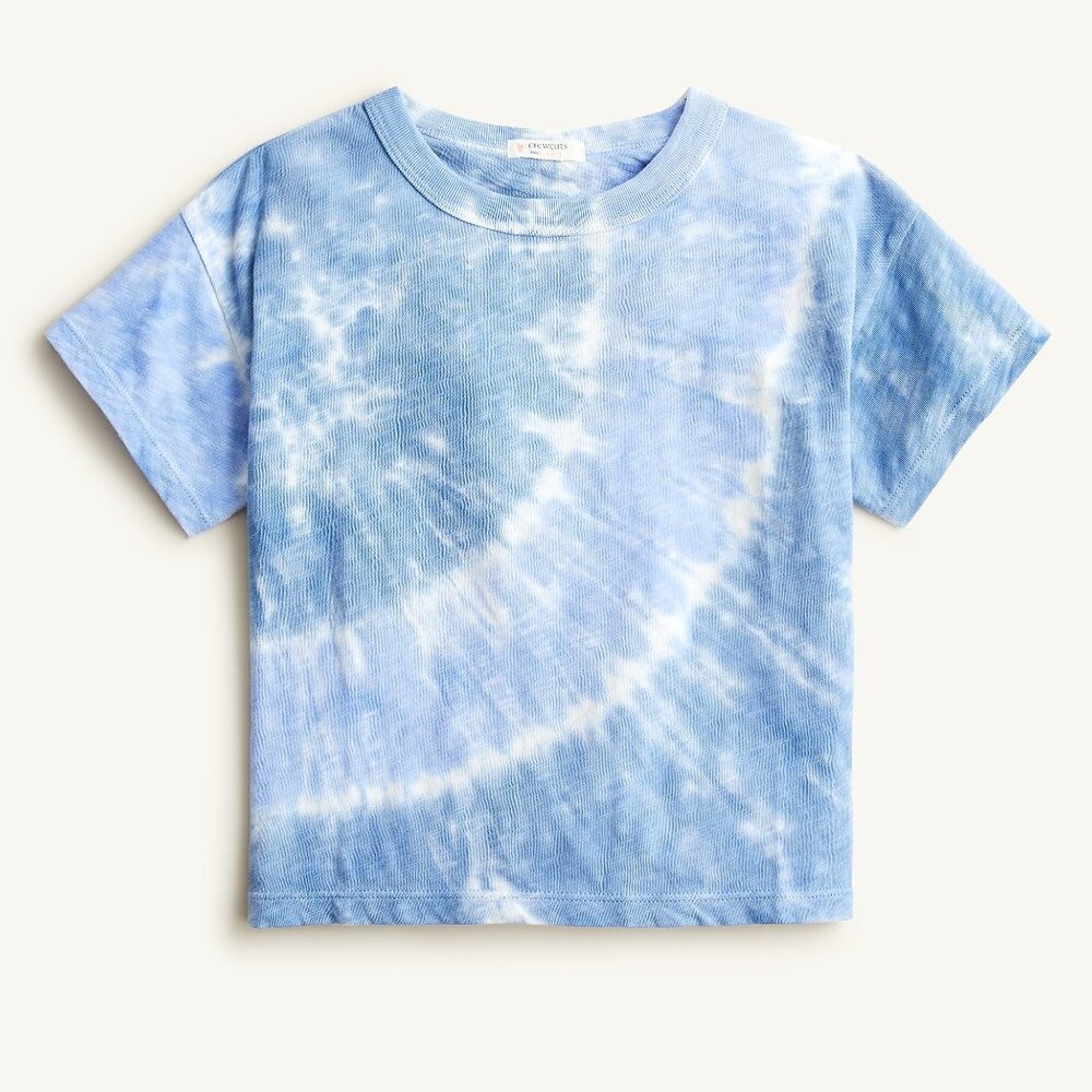 J.Crew Girls Size 8-9 cropped tie-dye T-shirt